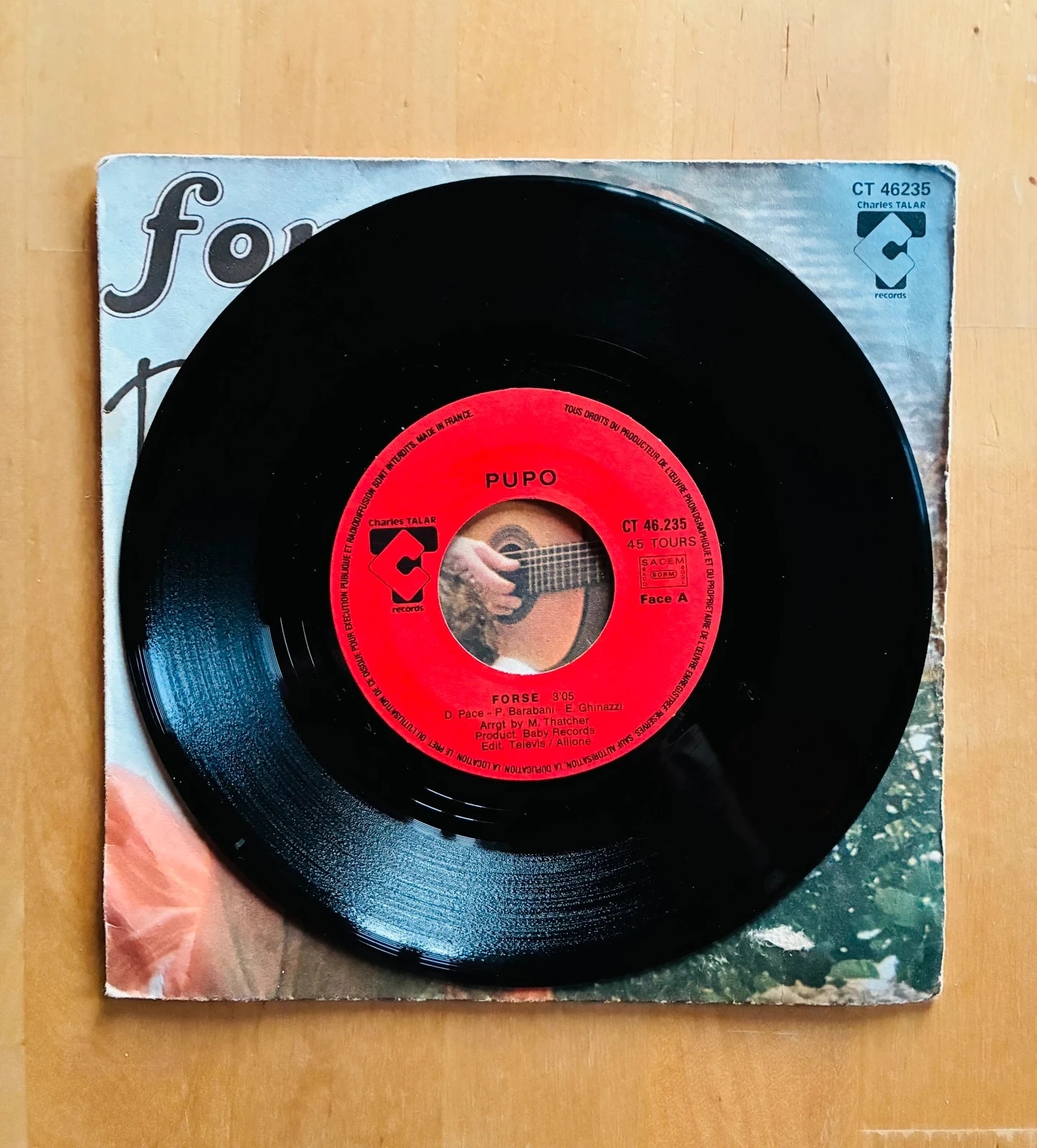 45T vinylplaat Pupo Forse. – photo 2